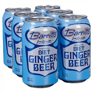 Barritts - Diet Ginger Beer (6 pack cans) (6 pack cans)